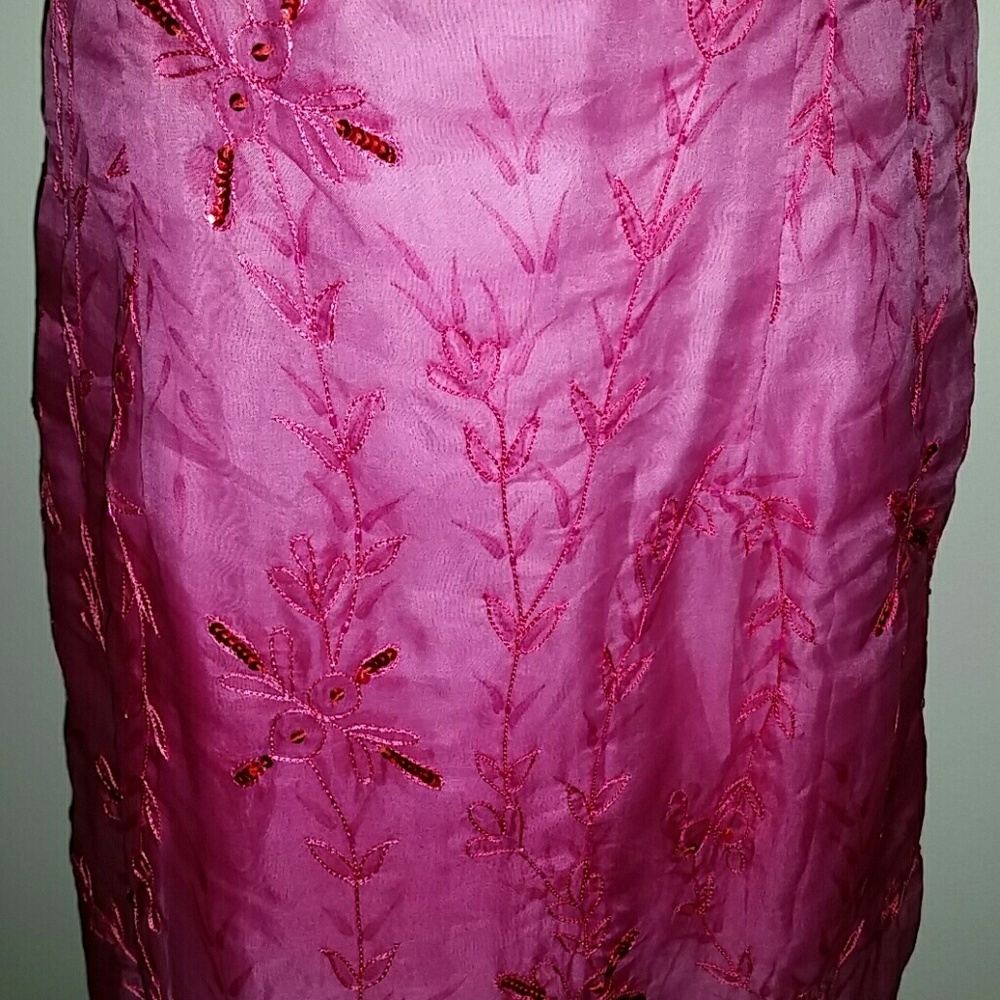 Nanette Lepore Silk Sequin Pink Dress 10 - Picture 3 of 5
